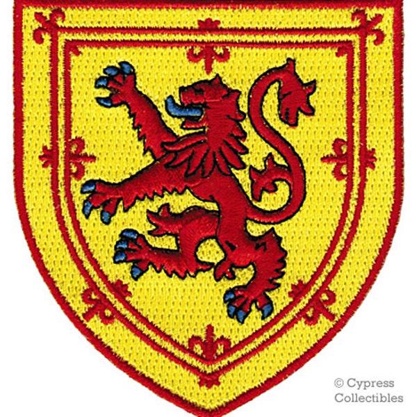 SCOTLAND COAT of ARMS Patch iron-on embroidered applique Scotish Lion Rampant Shield National Logo