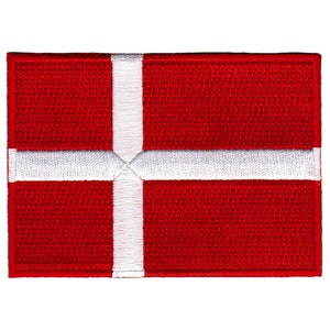 DENMARK FLAG PATCH iron-on embroidered applique Top Quality