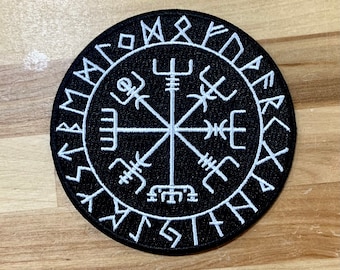 LEGEEON Olive Drab Vegvisir Viking Compass OD Green Norse Rune Morale Tactical Hook&Loop Patch 