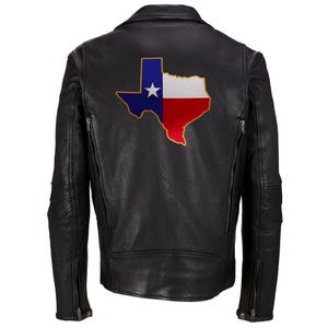 LARGE TEXAS OUTLINE Patch Form Zustandsflagge Aufbügeln gestickte Applikation Top Qualität