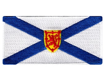 Toppa Bandiera Quebec 9x6 Cm – Termoadesiva O Da Cucire – Alta Brillantezza