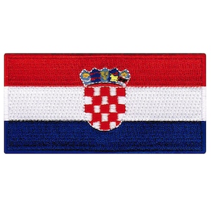 Kroatien Flagge Patch: Gestickte Aufbügler (3,5x2,5 Zoll)