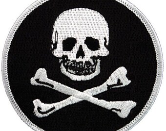 Mad Bones Patch Embroidered Iron On Skull & Cross Bones Horror Halloween Mad Bones Patch Embroidered Iron On Skull & Cross Bones Horror Halloween