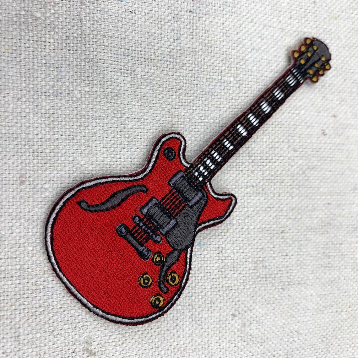 ELECTRIC GUITAR PATCH Embroidered Ironon Rock and Roll Etsy