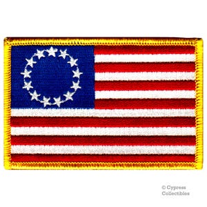 AMERICAN FLAG PATCH Betsy Ross 1776 embroidered iron-on applique