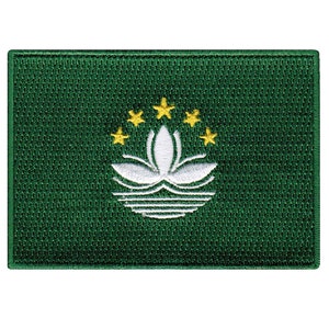 MACAU FLAG PATCH iron-on embroidered applique Top Quality