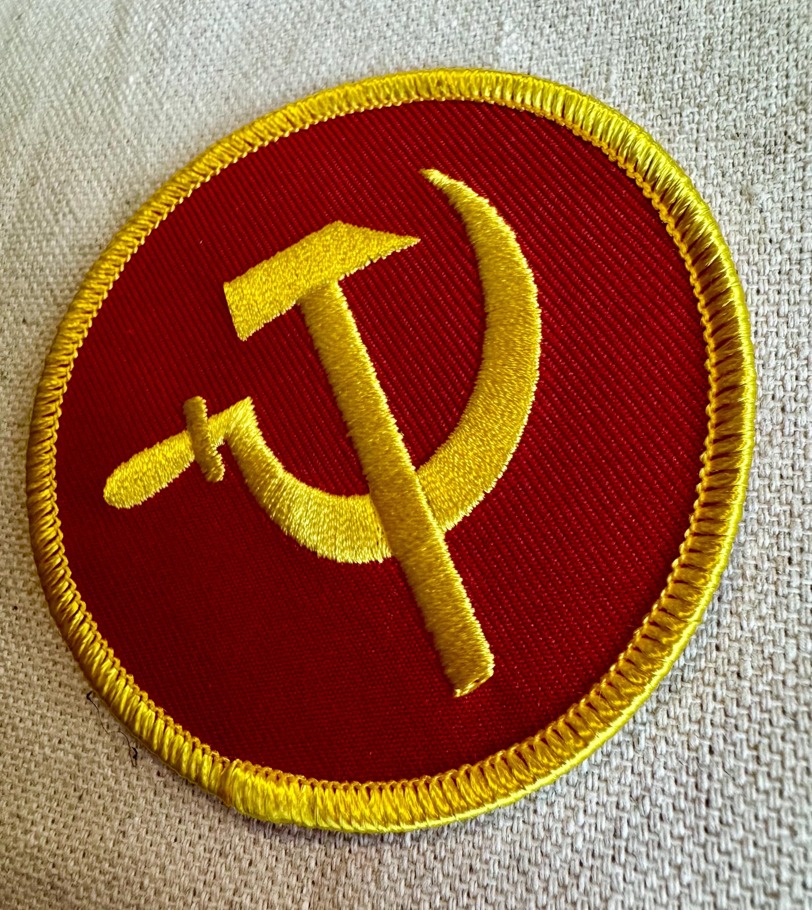共産主義の鎌と槌のパッチ、ソ連、CCCP、ロシア、ソビエト連邦の刺繍