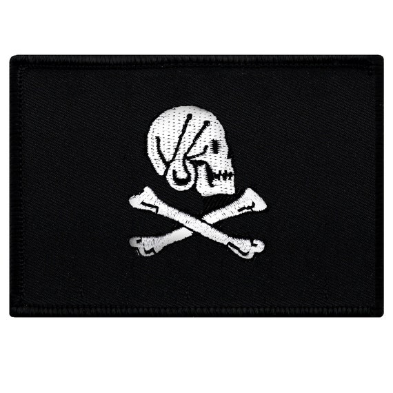 JOLLY ROGER PIRATE Flag Patch Iron-on Embroidered Applique