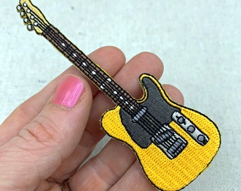 ELECTRIC GUITAR PATCH embroidered iron-on Rock and Roll Musical Instrument applique #2