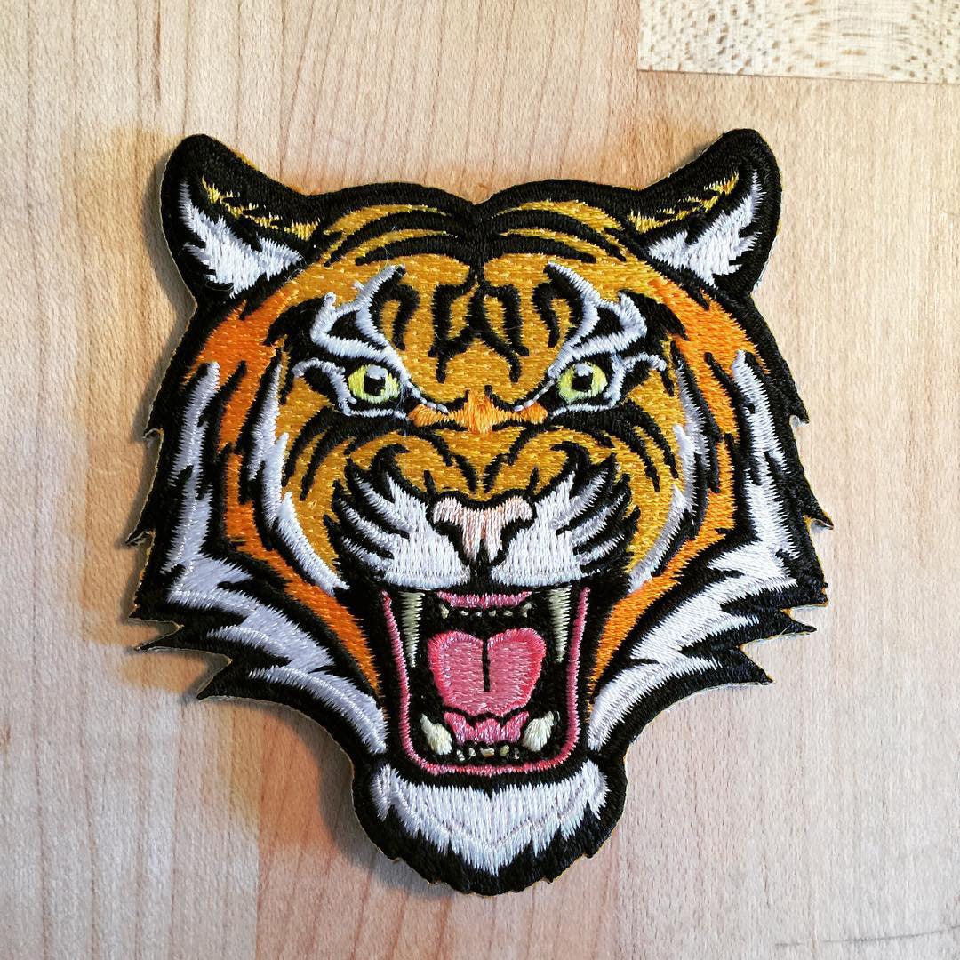 Wild Animal Patches, Leopard, Lion, Wolf, Tiger, Iron on or Sew on Patches  for Jackets, Neon Patch 