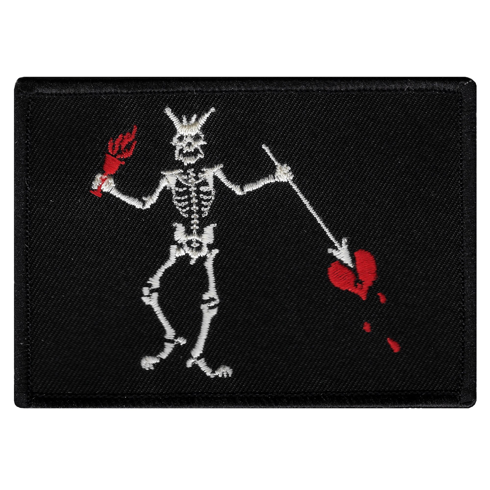 JOLLY ROGER PIRATE Flag Patch Iron-on Embroidered Applique