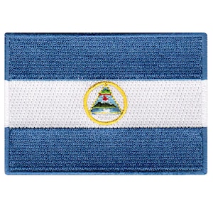 NICARAGUA FLAG PATCH iron-on embroidered applique Top Quality