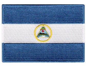 NICARAGUA FLAG PATCH iron-on embroidered applique Top Quality