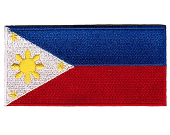 PHILIPPINES FLAG PATCH iron-on embroidered applique Top Quality Pinoy