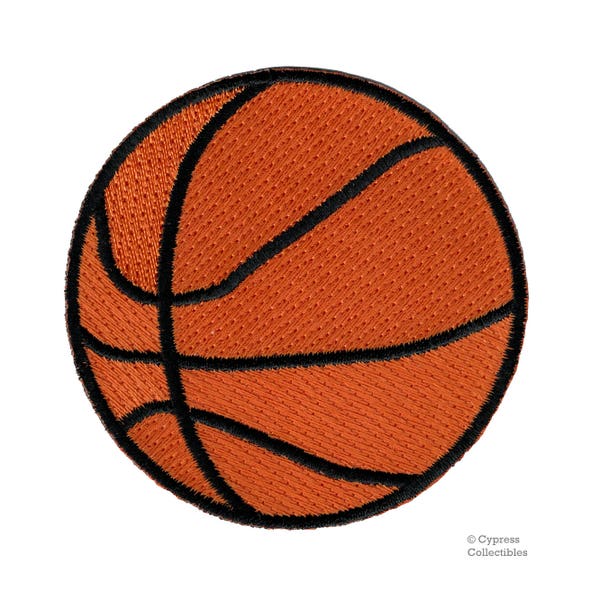 BASKETBALL PATCH iron-on embroidered applique major league sports emblem Hoops