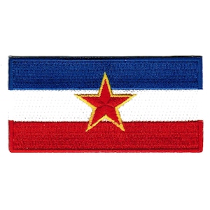 YUGOSLAVIA FLAG PATCH iron-on embroidered applique Top Quality