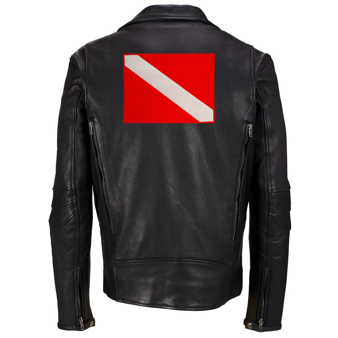 Large DIVER DOWN FLAG Patch Scuba Diving Embroidered Iron-on Applique ...