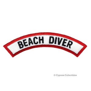 Certificación BEACH DIVER Chevron PATCH Experiencia de buceo Aplique bordado termoadhesivo Emblema