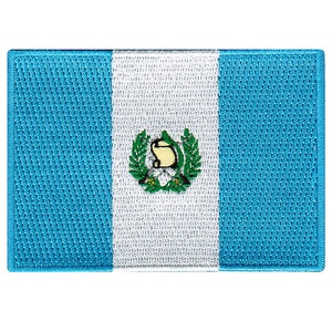GUATEMALA FLAG PATCH iron-on embroidered applique Top Quality