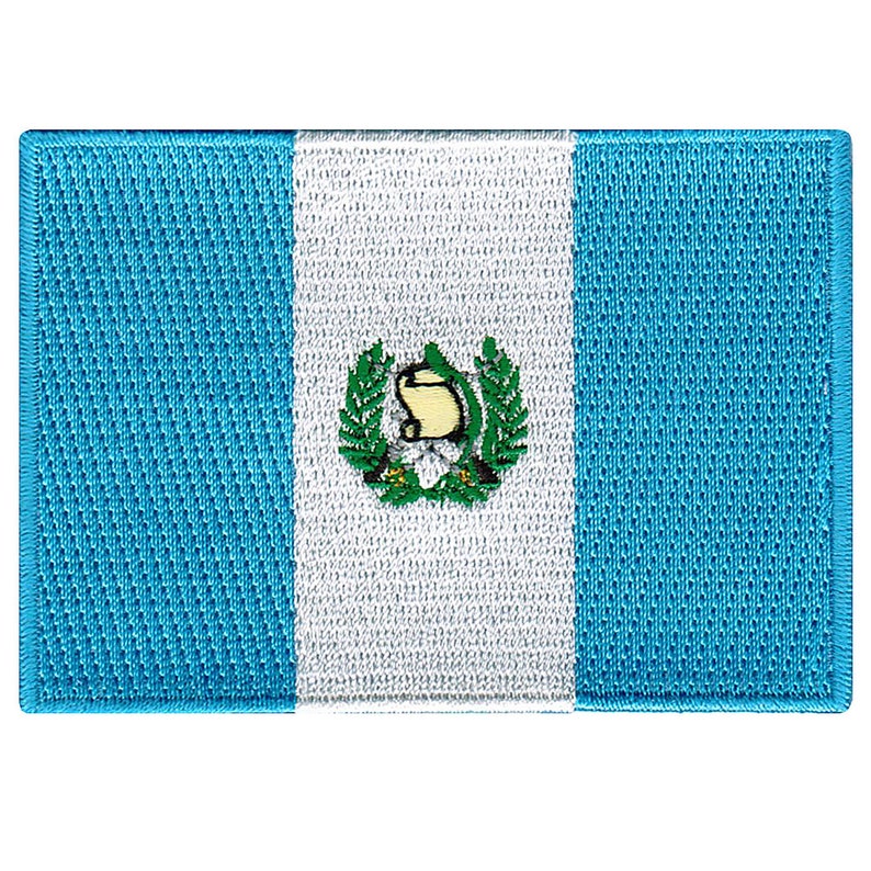 GUATEMALA FLAG PATCH iron-on embroidered applique Top Quality image 1