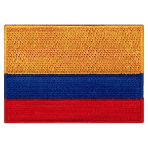 PARCHE BANDERA COLOMBIA aplique termoadhesivo bordado de primera calidad