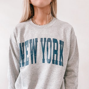 New York Crewneck, Trendy Crewneck, Oversized Crewneck, Gift for Her, Aesthetic Sweatshirt
