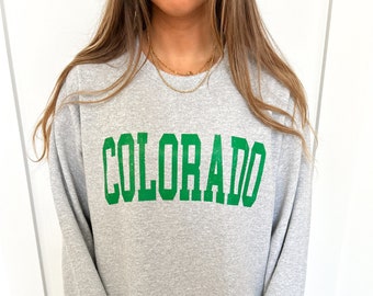 Colorado Crewneck, Trendy Crewneck, Oversized Crewneck, Gift for Her, Aesthetic Sweatshirt