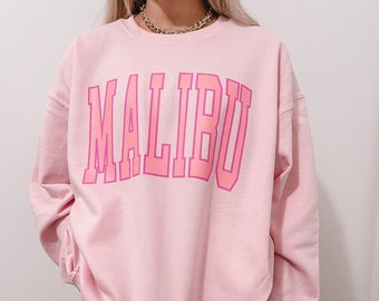 Malibu Crewneck, Trendy Crewneck, Oversized Crewneck, Gift for Her, Aesthetic Sweatshirt