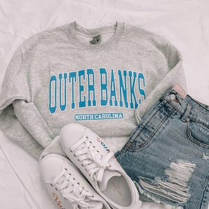 Outer Banks North Carolina Crewneck, Trendy Crewneck, Oversized Crewneck, Gift for Her, Aesthetic Sweatshirt