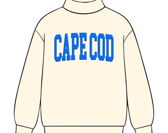 Cape Cod Mock Neck Sweatshirt: Trendy Oversized Pullover