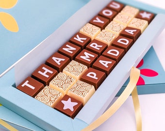 Thank You Personalised Box Of Chocolates - Personalised Thank you Gift