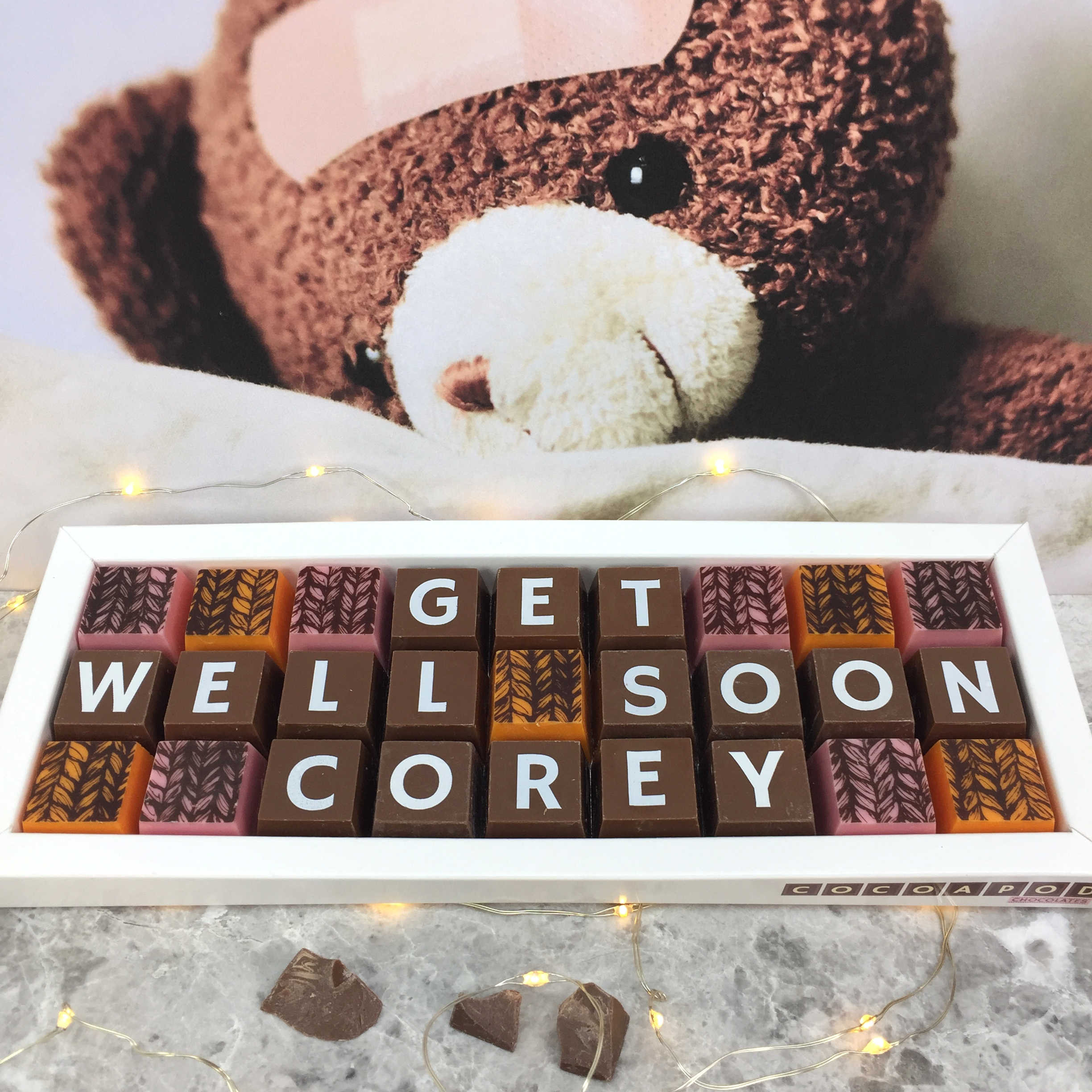 Chocolate GET WELL SOON Gift Thinking of You Gift Feel Etsy