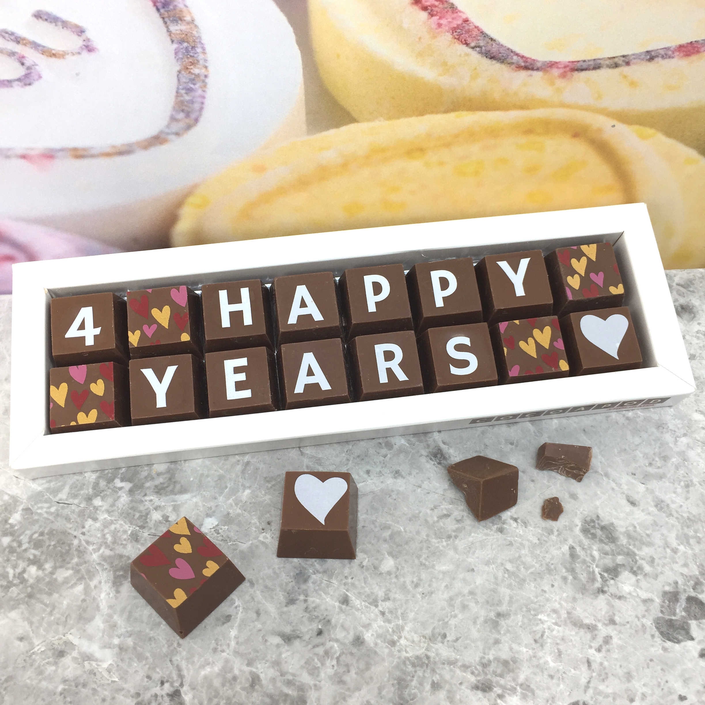 Chocolate Anniversary Gift Personalised for Anniversary Etsy