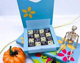 Halloween Spiders, Bats And Ravens Chocolate Gift Box - Spooky Chocolate Treat