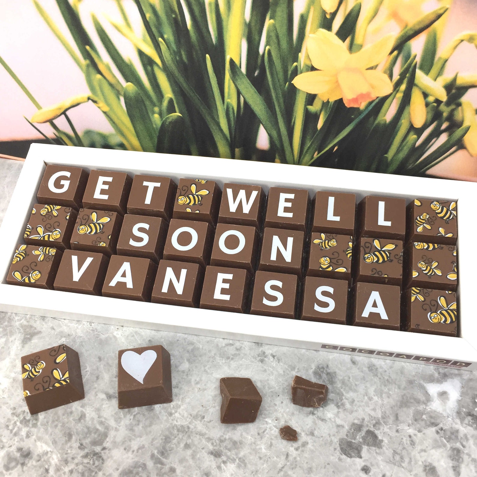 Chocolate GET WELL SOON Gift Thinking of You Gift Feel Etsy UK