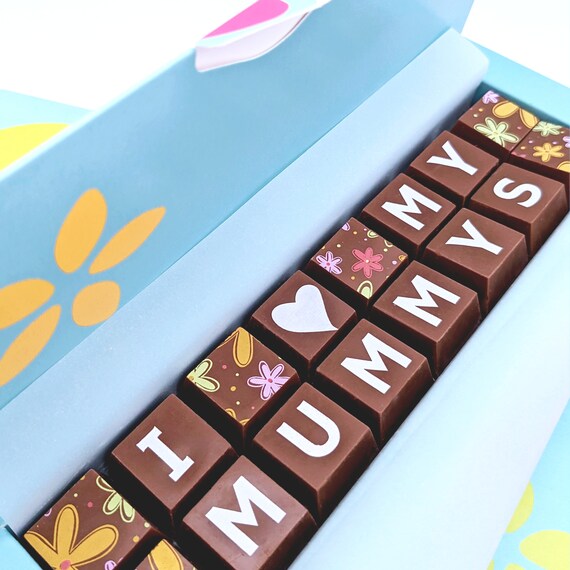 Personalised I LOVE YOU Chocolate Message With Name Valentines Day