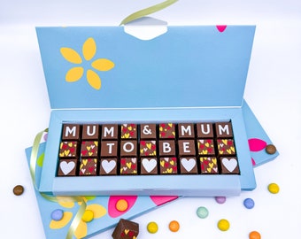 Mum And Mum To Be Personalised Chocolate Gift, Baby Announcement Message, New Baby Gift, mum to be chocolate, mummy to be chocolate