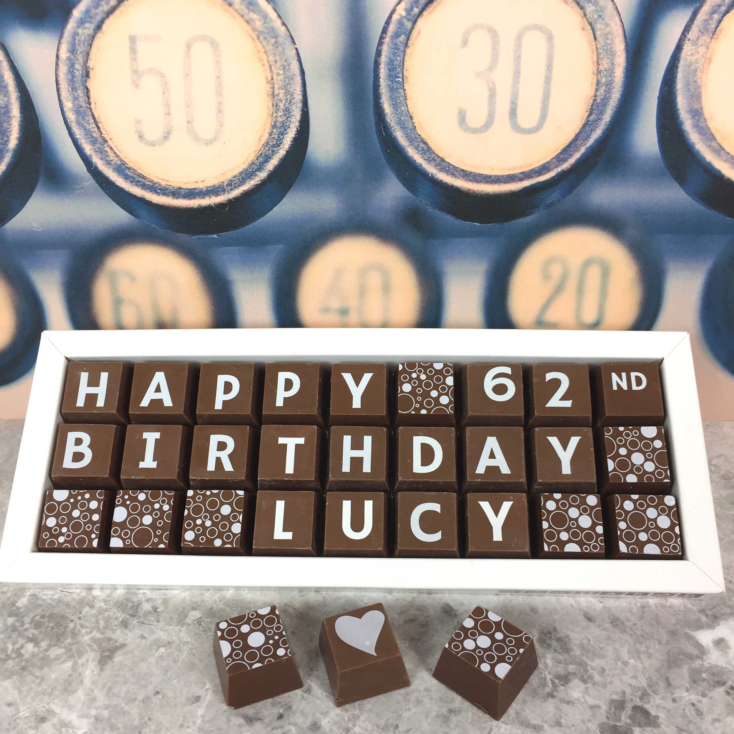 Personalised 60th Birthday Gift Box of Chocolate Happy Etsy UK