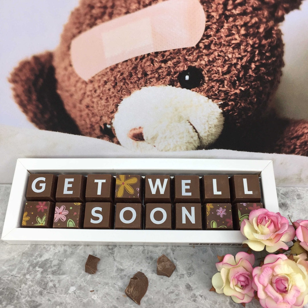 Chocolate GET WELL SOON Gift Thinking of You Gift Sending Etsy UK