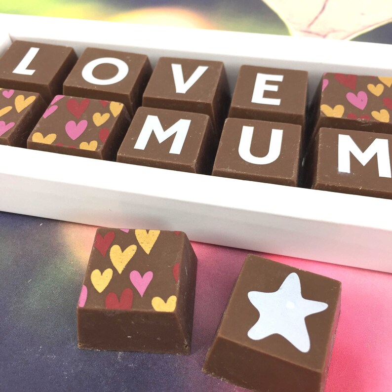 Mothers day Chocolate Gift Chocolates for Mum I LOVE YOU Etsy
