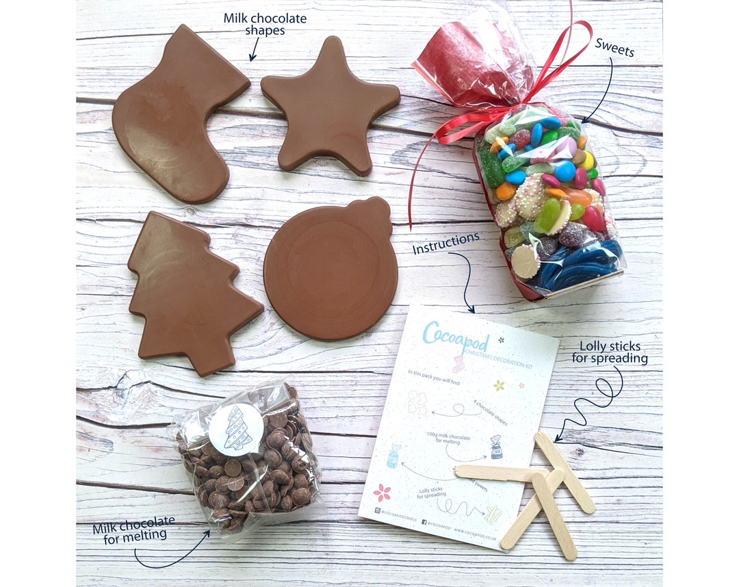 Chocolate Christmas Decorations DIY Kit Chocolate and Sweets Etsy