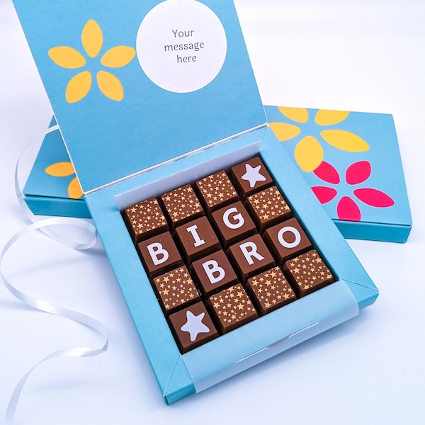 Personalised Message Big/Lil Bro Chocolates, Birthday Chocolates for Brother, I Love my Brother Gift, Best Brother Gift