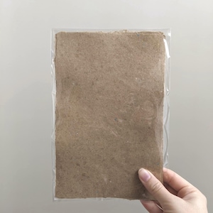 Brown Handmade Paper Set | 4 Thick Sheets of Speckled 5.5 x 8.5" Deckle-Edge Paper | Crafting & Scrapbooking Supplies, Gifts for Artists