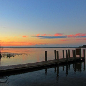 8x10&quot; Sunrise over Muskegon Harbor Photo Print | Michigan, Landscape, Sunrise Photography | Lake Wall Art, Home Decor, Gifts