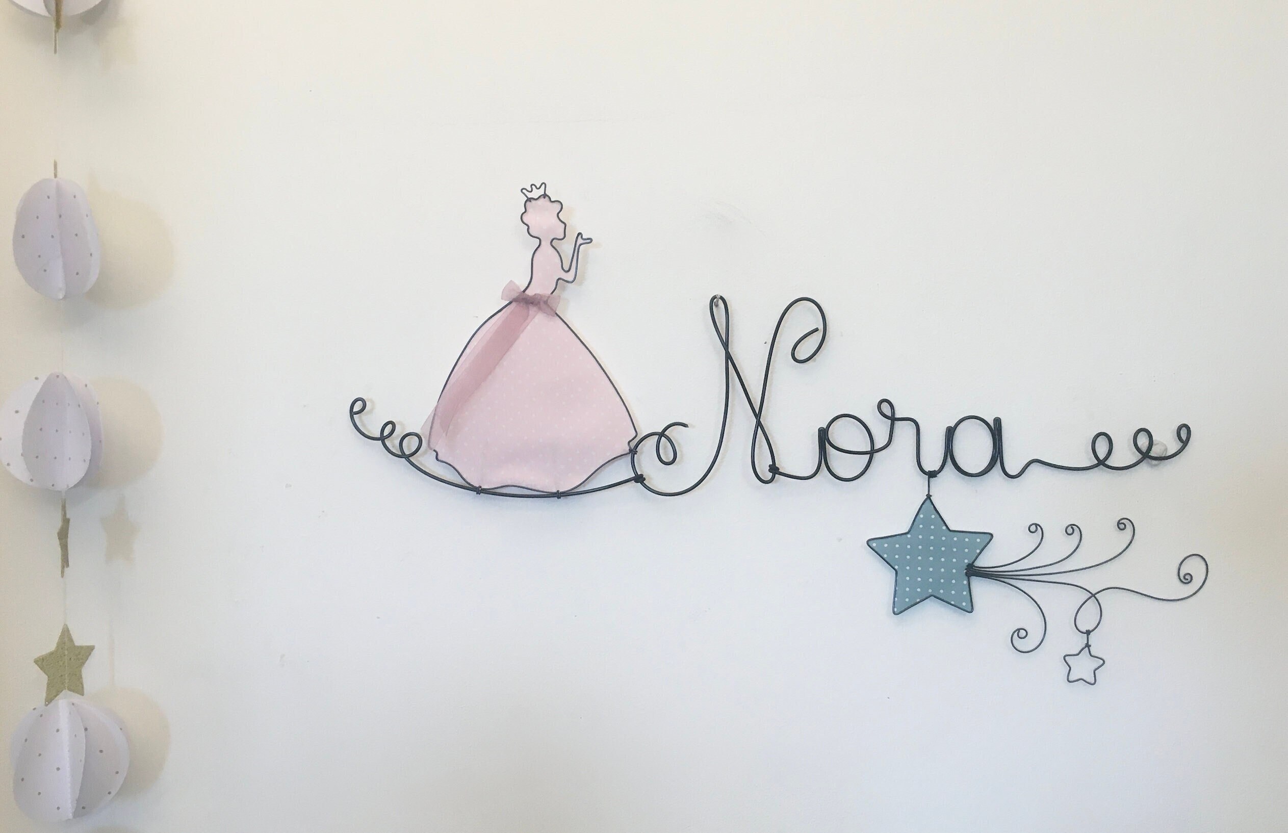 Prénom Fil de Fer Princesse Étoiles Filante