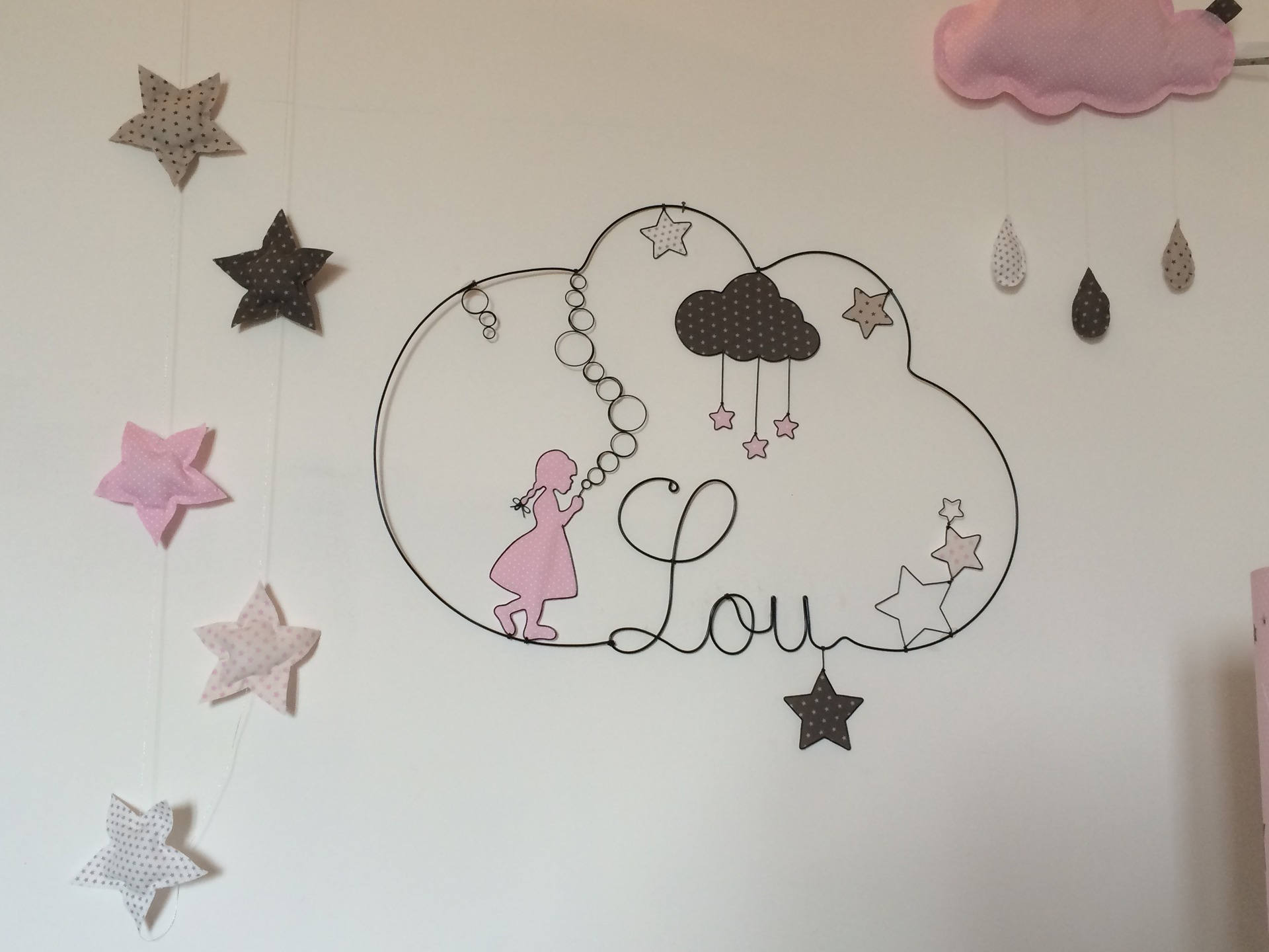 Prénom Fil de Fer Modèle Bulles