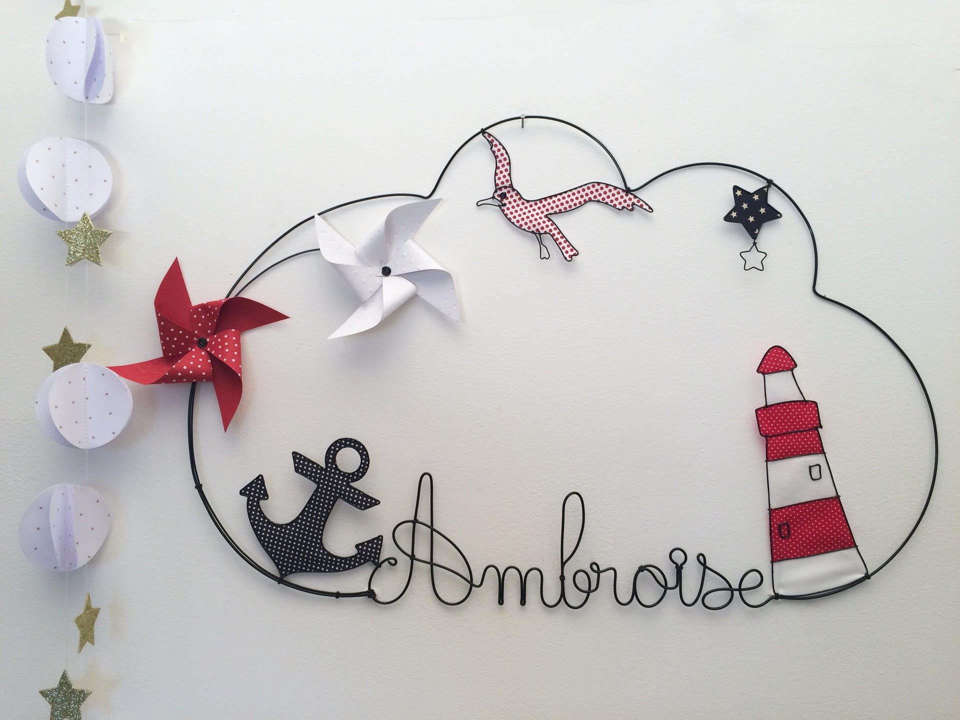 Prénom Fil de Fer Modèle Marin