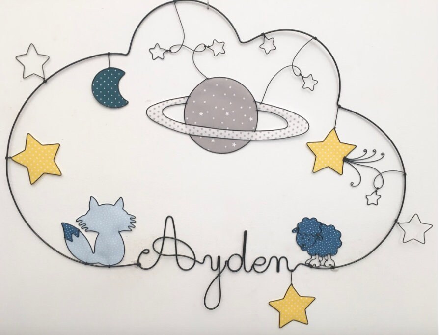 Prénom Fil de Fer Petit Prince, Renard, Mouton, Planète, Étoiles