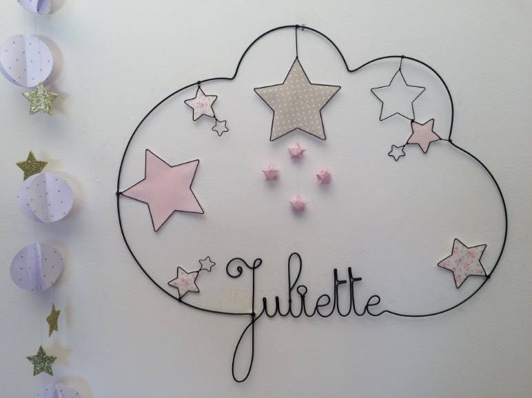 Prénom Fil de Fer Juliette Étoiles