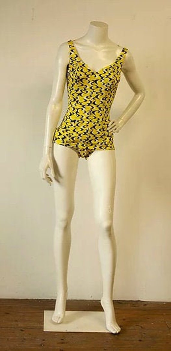 patterned swimming costume
